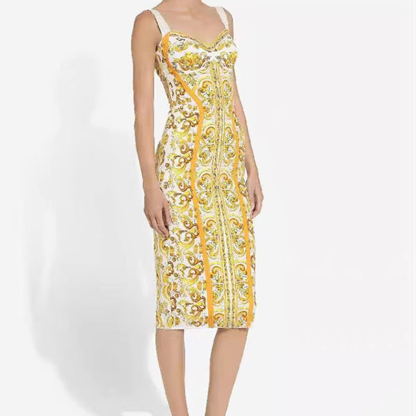 Robe jaune dorée