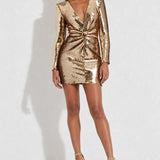 Robe à sequins dorée chic - Dorée / XS - Robe dorée