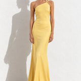Robe dorée dos nu longue - Dorée / S - Robe dorée