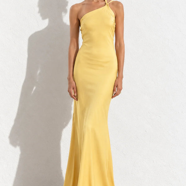 Robe dorée dos nu longue - Dorée / S - Robe dorée