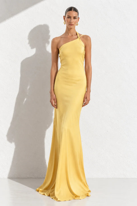 Robe dorée dos nu longue - Dorée / S - Robe dorée