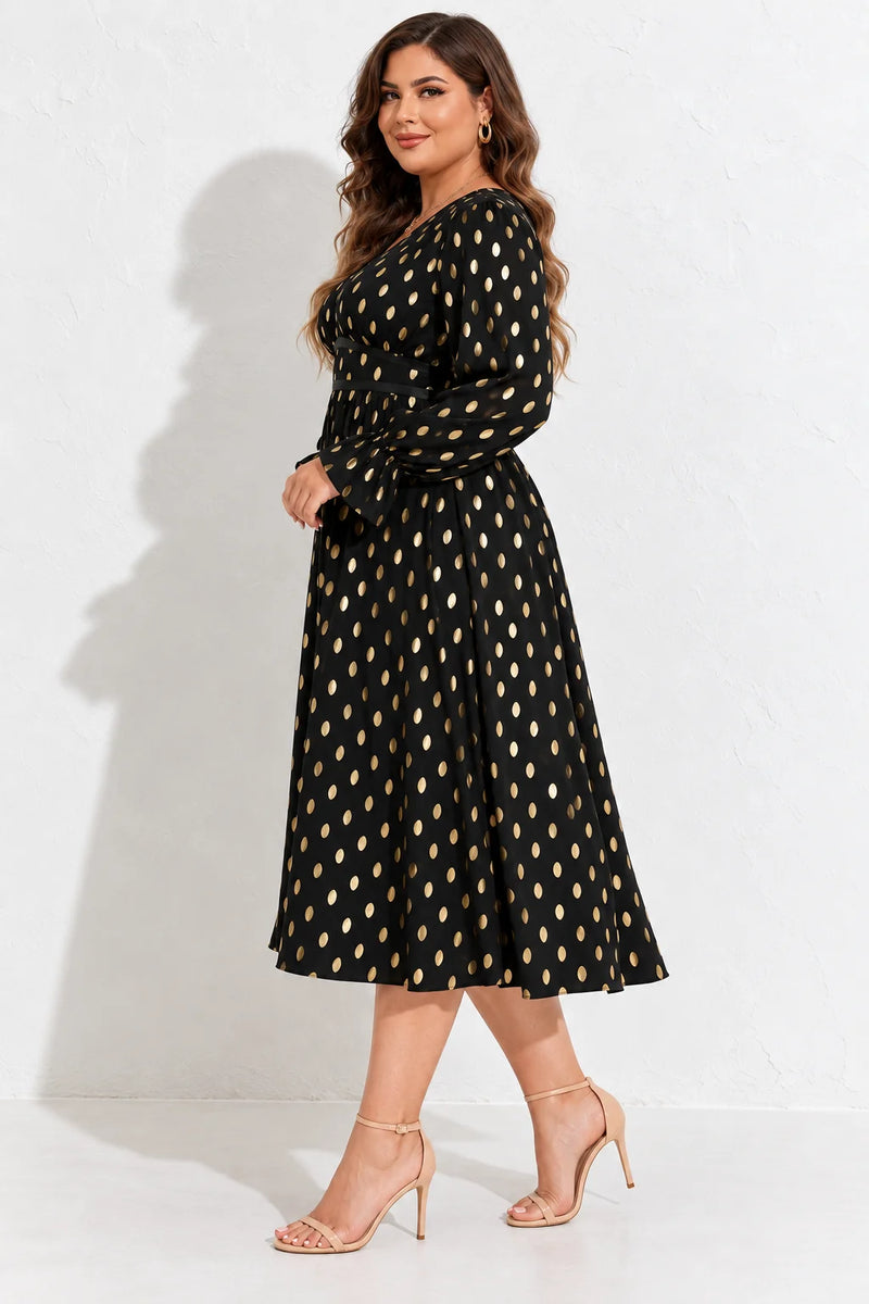 Robe noire et motifs or - Robe dorée