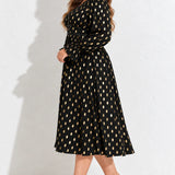 Robe noire et motifs or - Robe dorée
