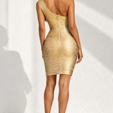 Robe soirée dorée chic courte - Robe dorée
