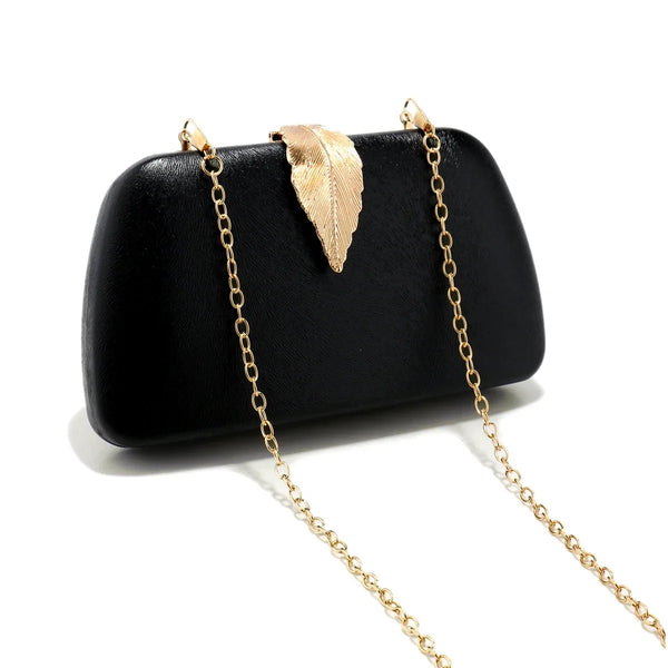 Sac à chaîne dorée - Noir / 11 x 20 x 4cm